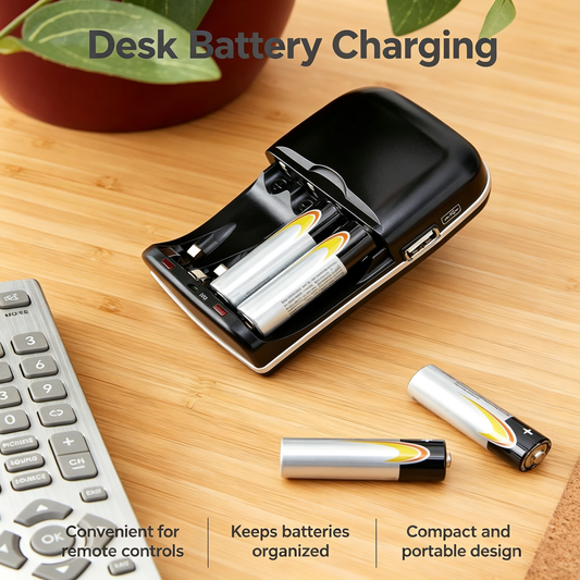4-Slot USB Battery Charger