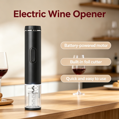 Battery-Powered Electric Wine Opener