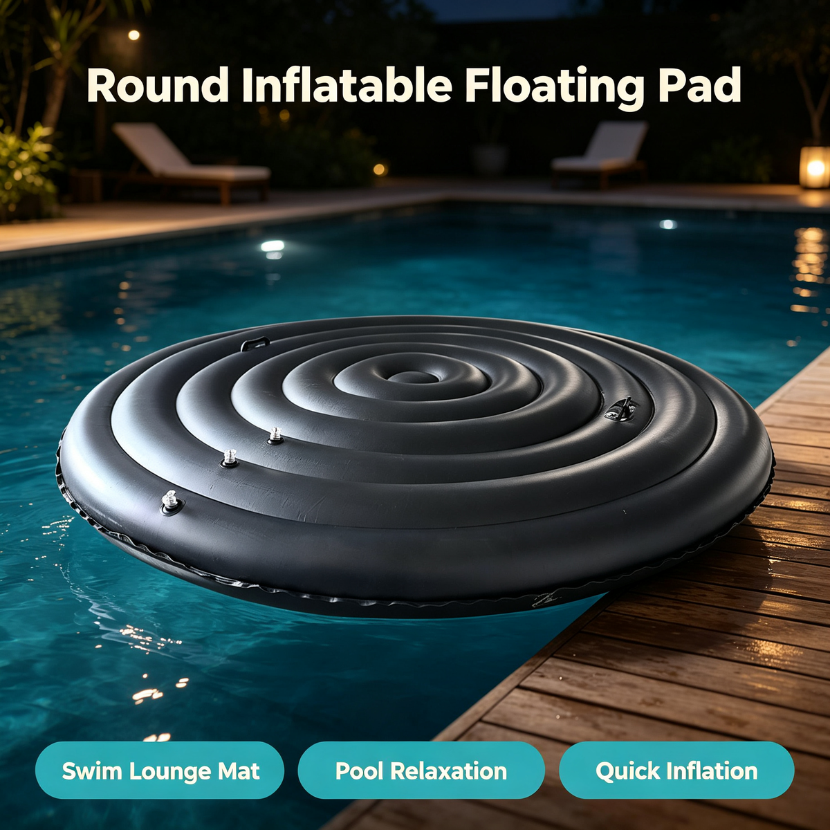 Round Inflatable Pool Floating Pad