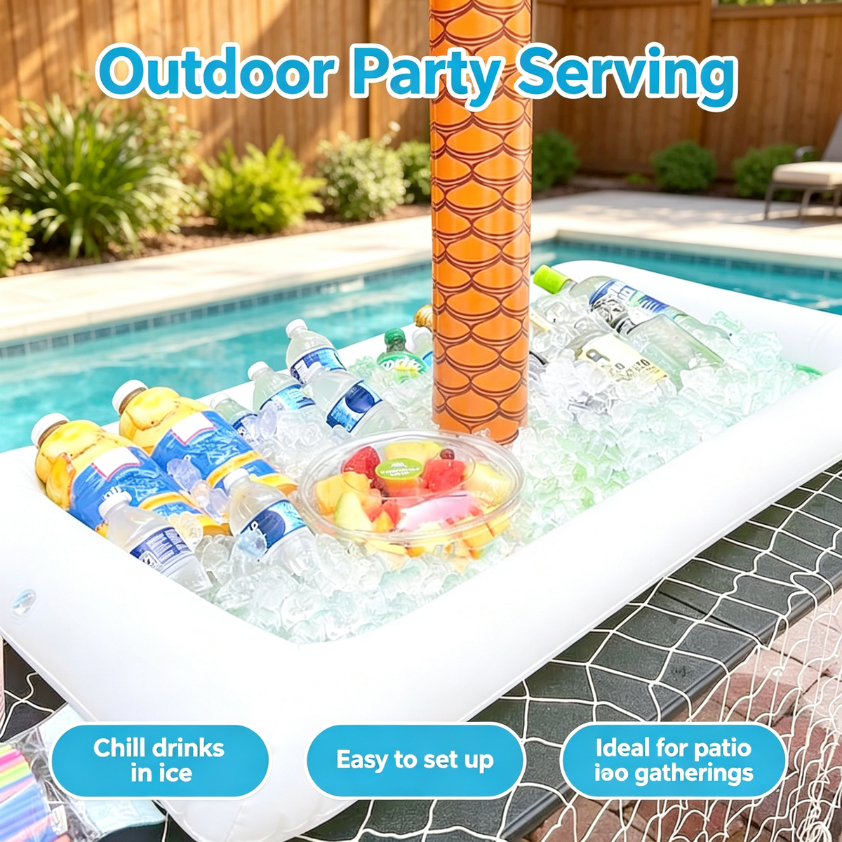 Inflatable Floating Drink Cooler Tray