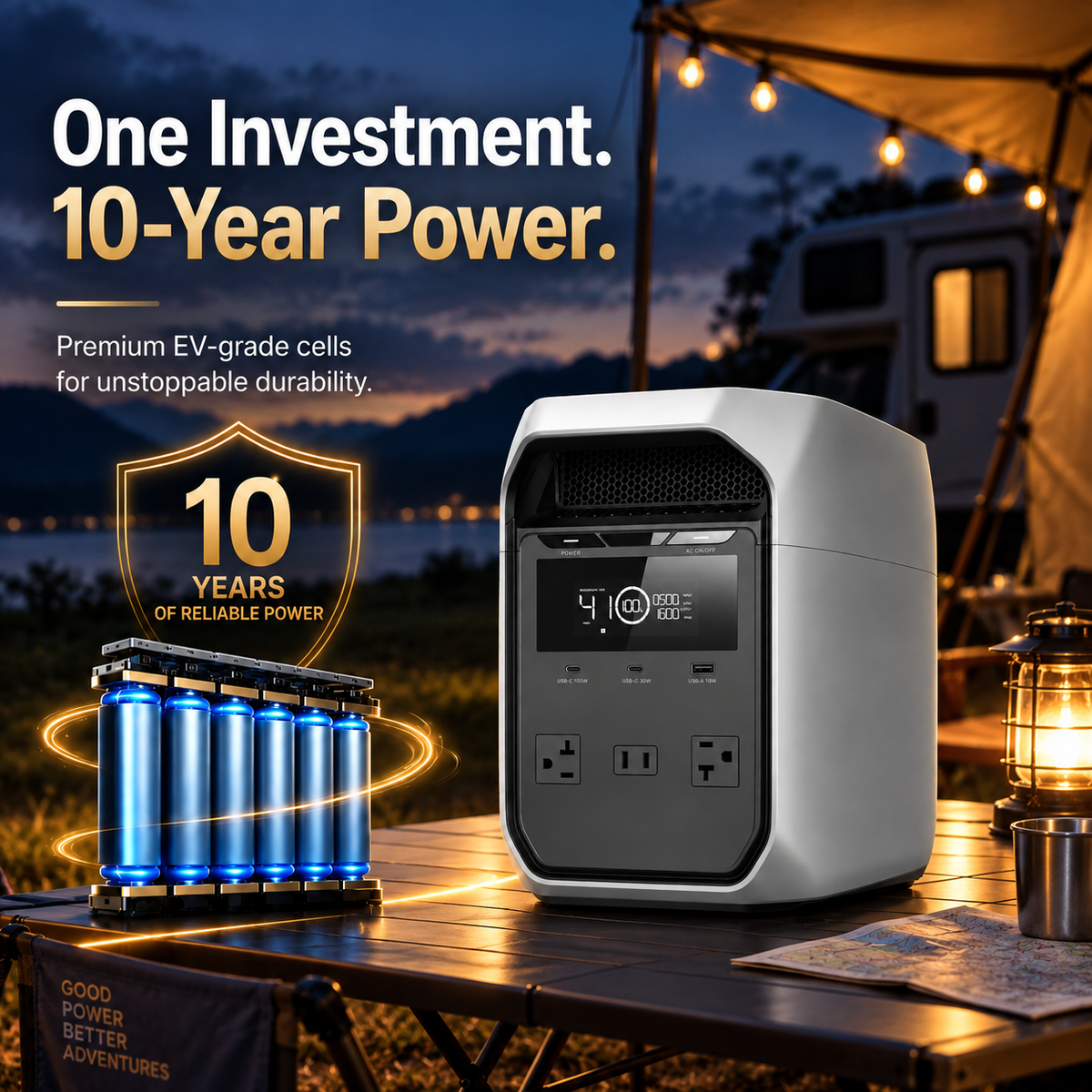 Large Capacity + Fast Charging = Endless Power, Anywhere, Anytime