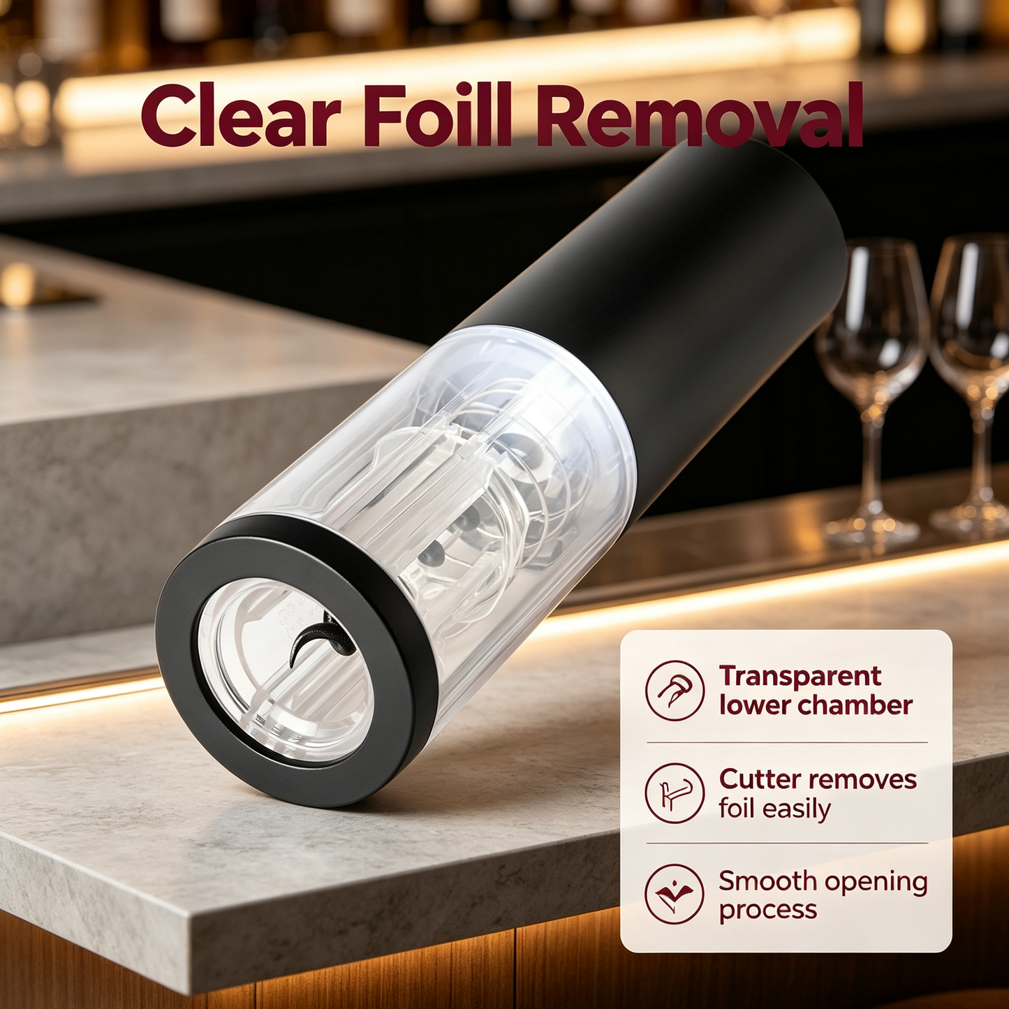 Battery-Powered Electric Wine Opener