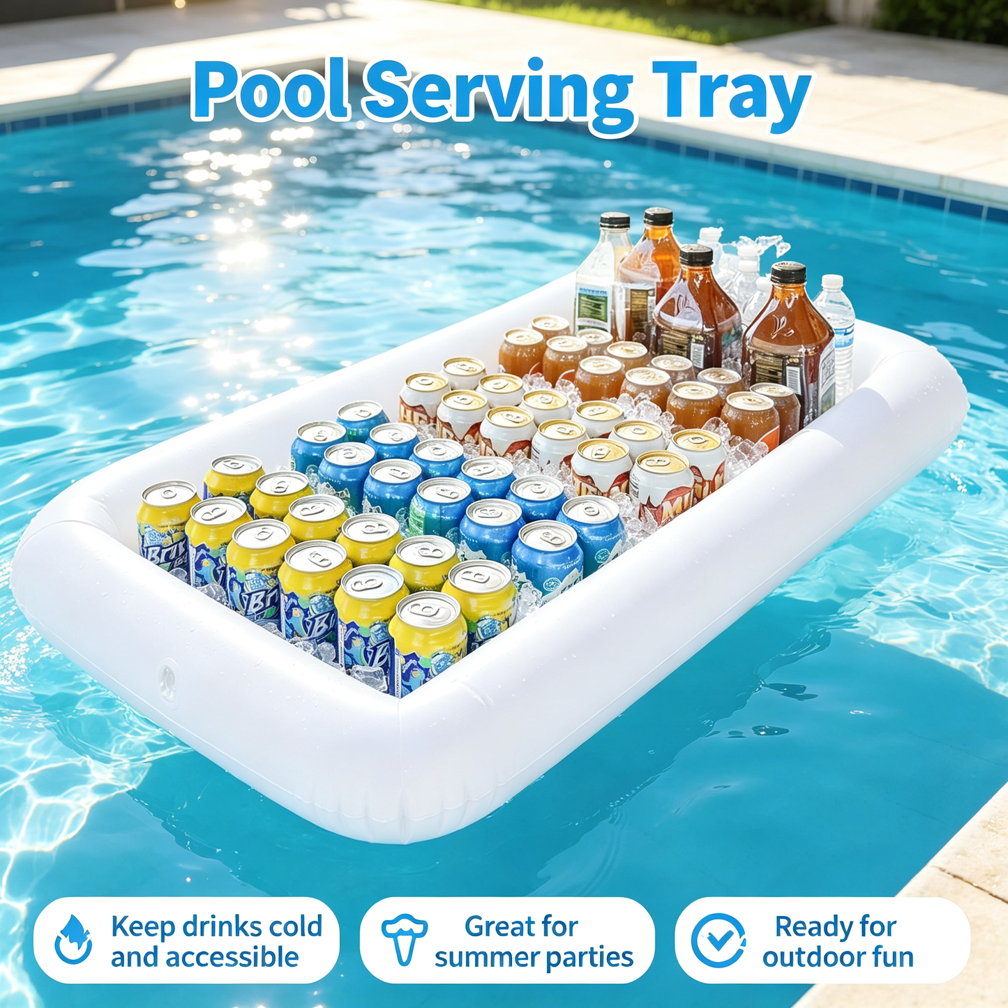 Inflatable Floating Drink Cooler Tray