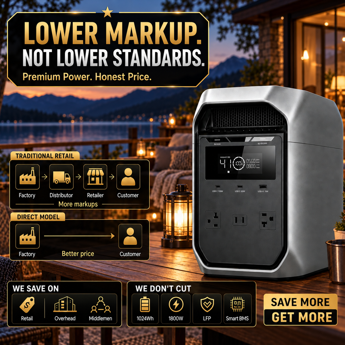 Large Capacity + Fast Charging = Endless Power, Anywhere, Anytime
